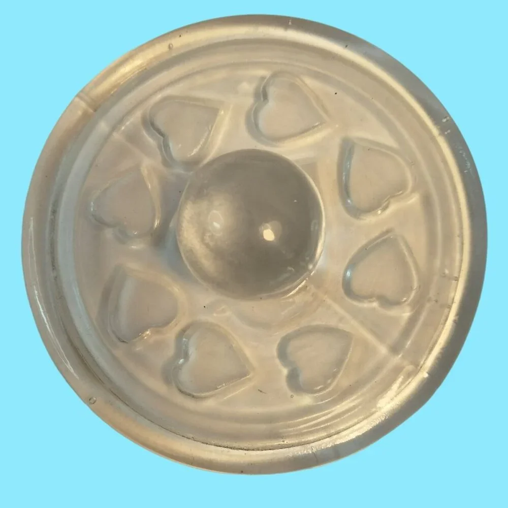 Norpro Glass Cookie Stamps 4 Classic Designs Heart Circle Daisy Flower